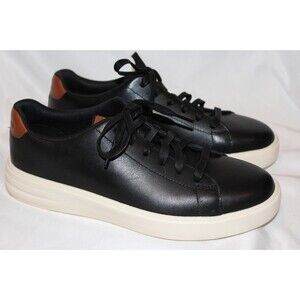 Cole Haan Men's GRAND CROSSCOURT Leather Sneaker BLACK Shoes NEW